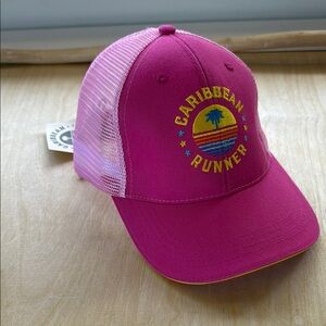 Pink Trucker Hat with Sunset Logo